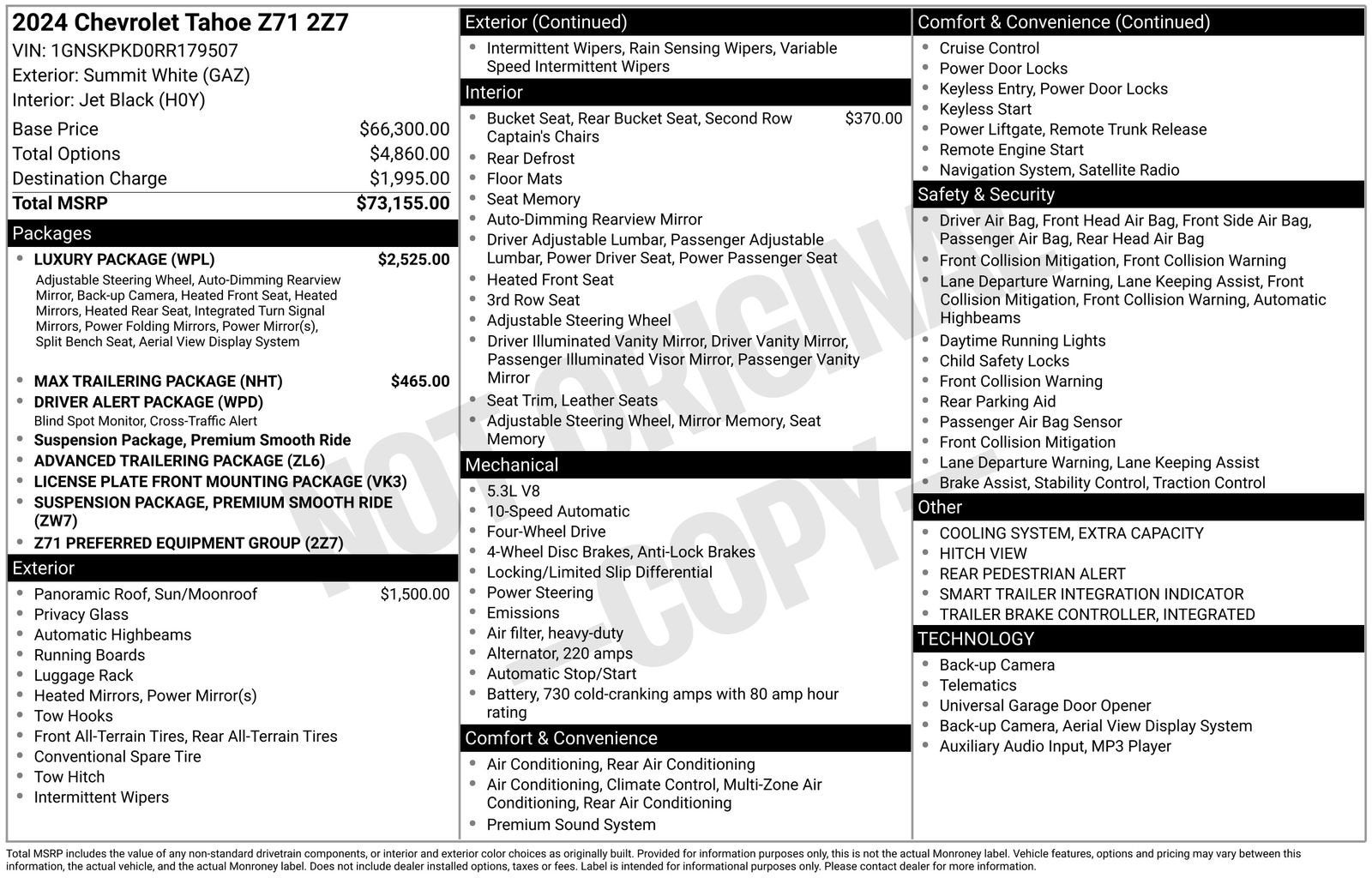 2024 Chevrolet Tahoe Z71