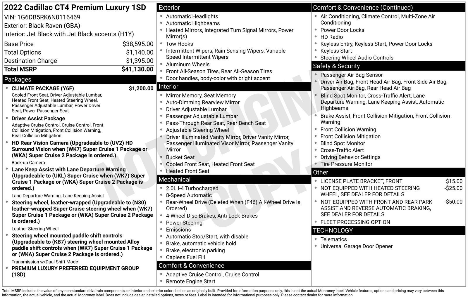 2022 Cadillac CT4 Premium Luxury