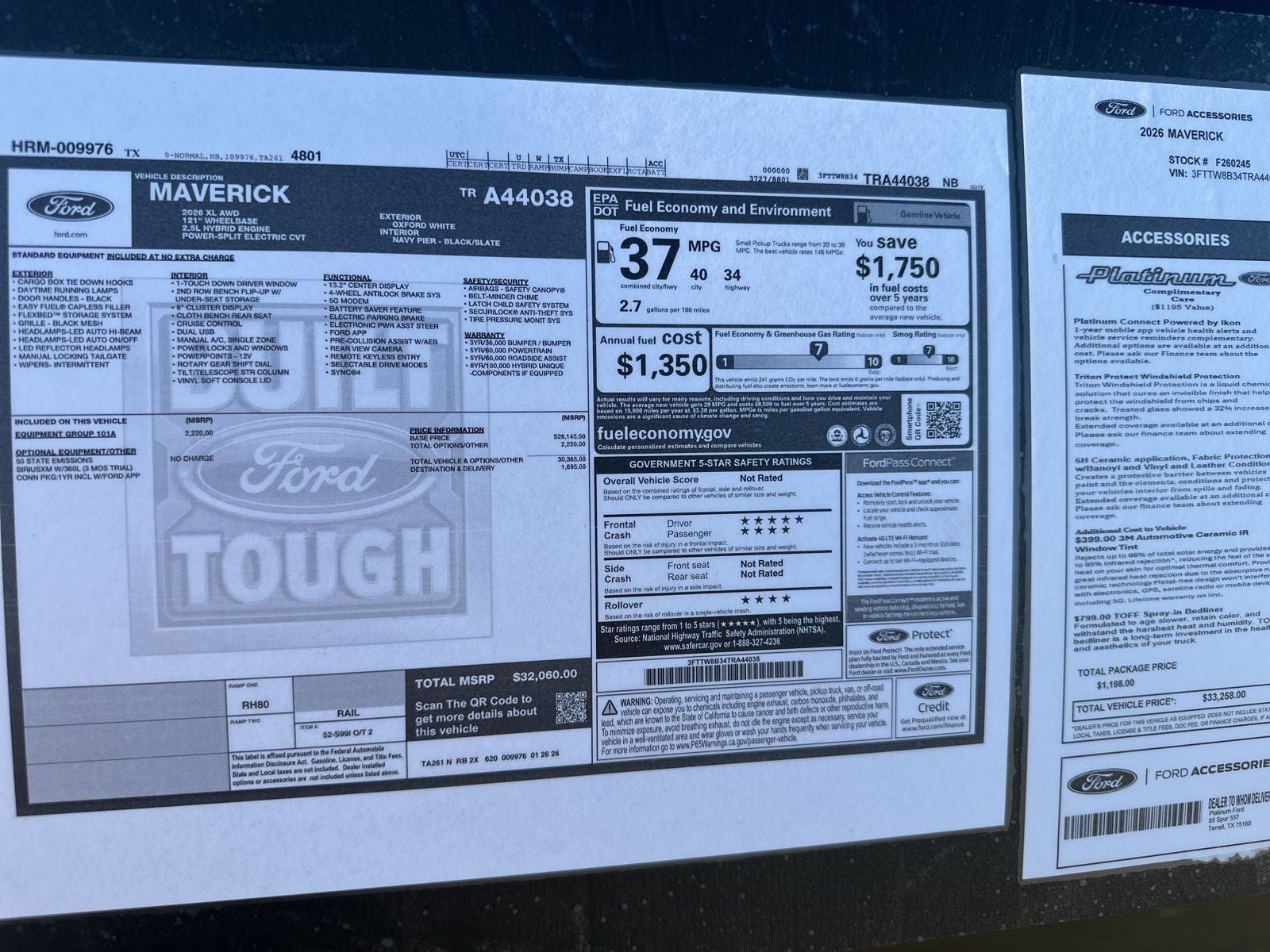 2026 Ford Maverick XL